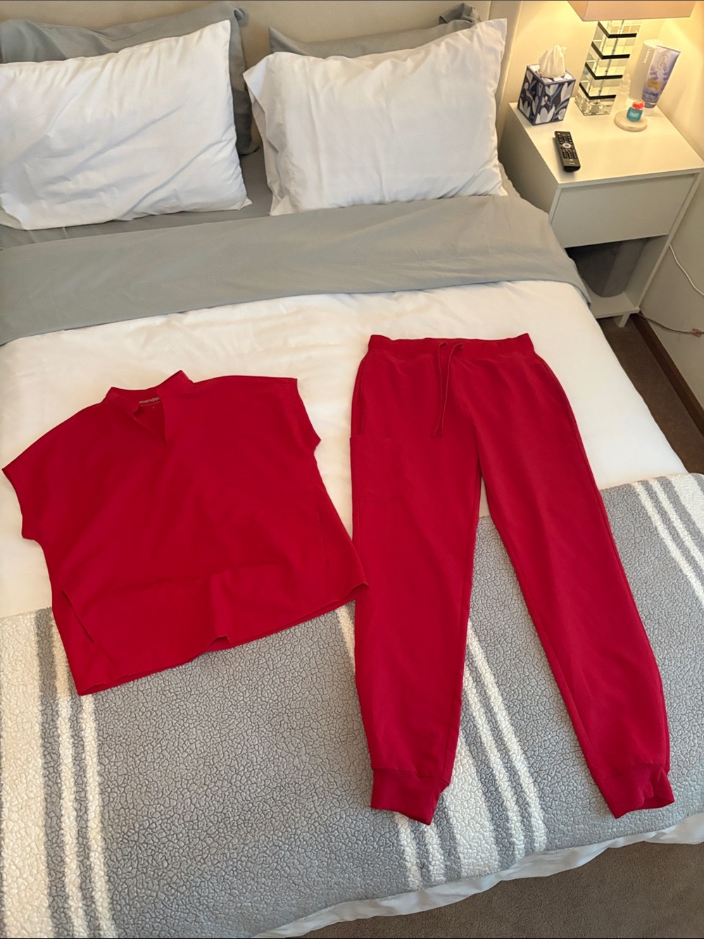 Red Mandala Scrub Set